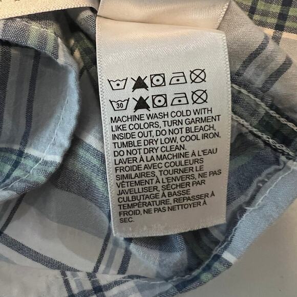 Lucky Brand Plaid Short Sleeve Stretch Cotton Button Down Shirt Men's Size L - Picture 4 of 7